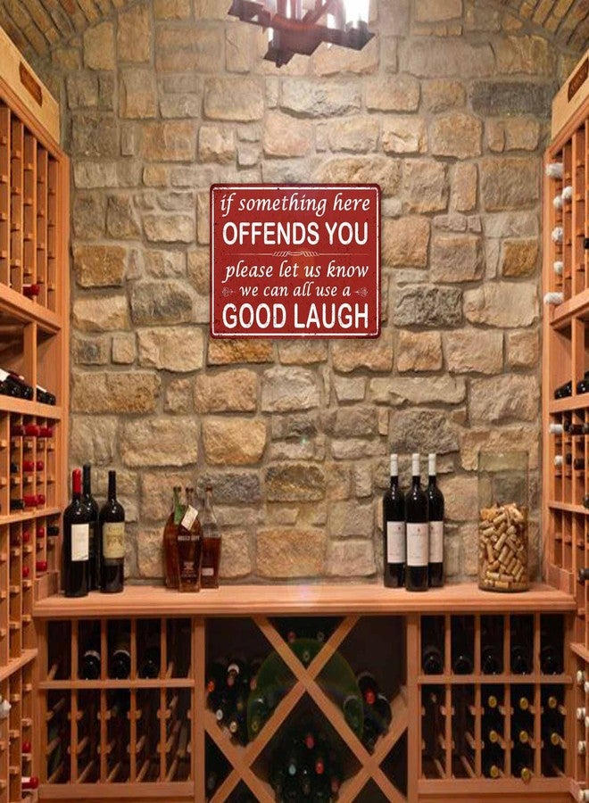 CrazySign Funny Bar Sign Man Cave Vintage Metal Sign If Something Here Offends You Sign For Garage Home Bar Wall Decor (246) - Image 4
